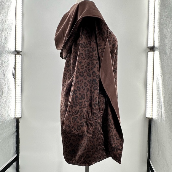 Sackables Reversible Leopard Print Raincoat M chocolate brown 80s 90s packable - Picture 11 of 16